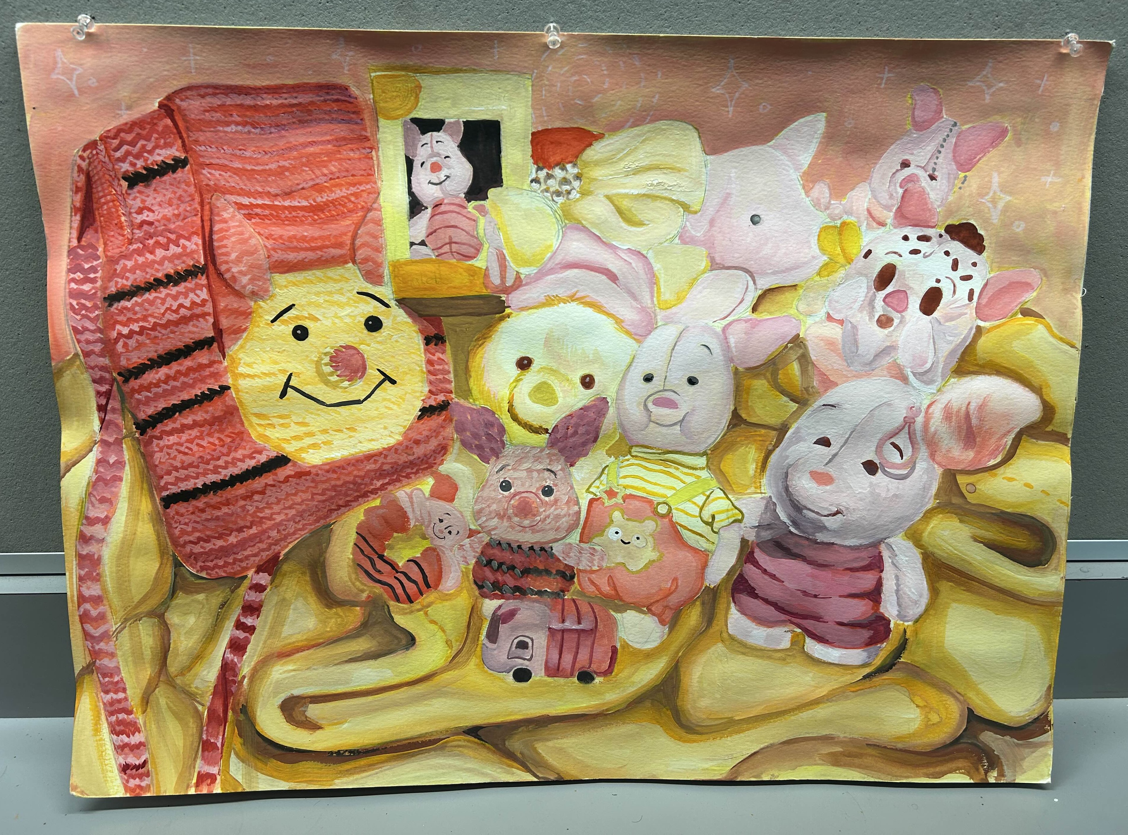 Tons of yellow piglets